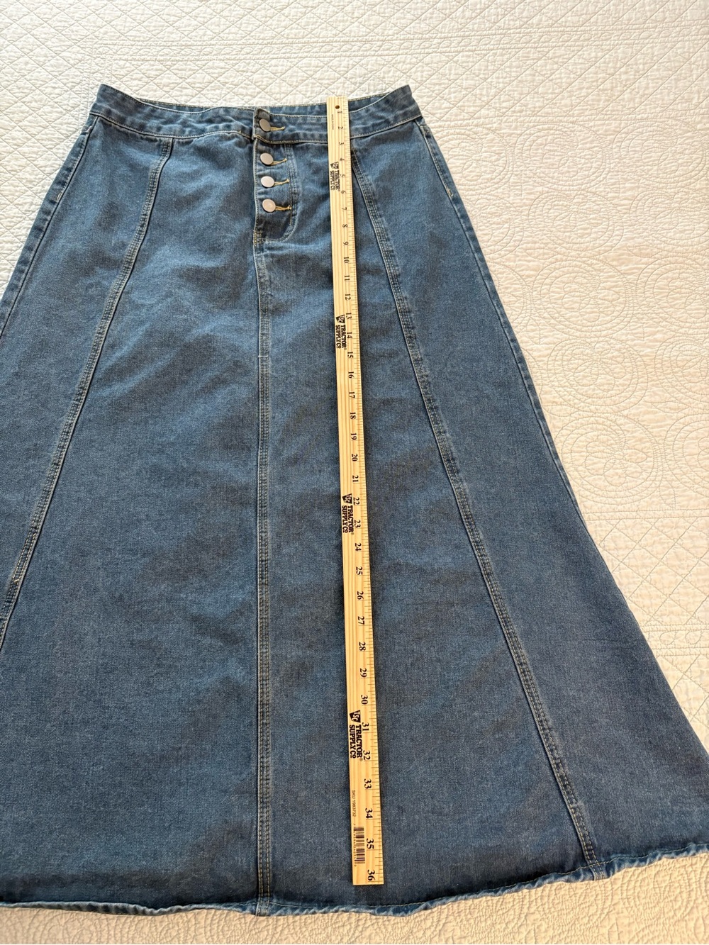 Denim maxi skirt. Size XL. - Picture 10 of 10